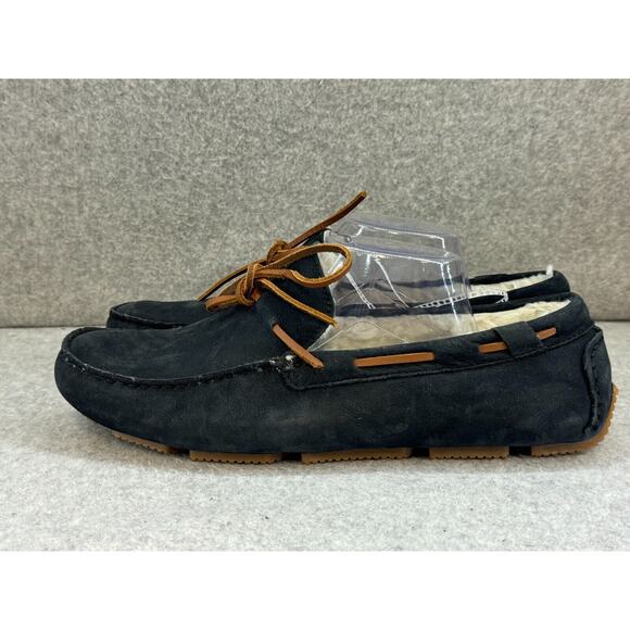 Rockport Rhyder Tie Slipper Moccasin Driver NAVY Suede Leather - Size 10M main image 6